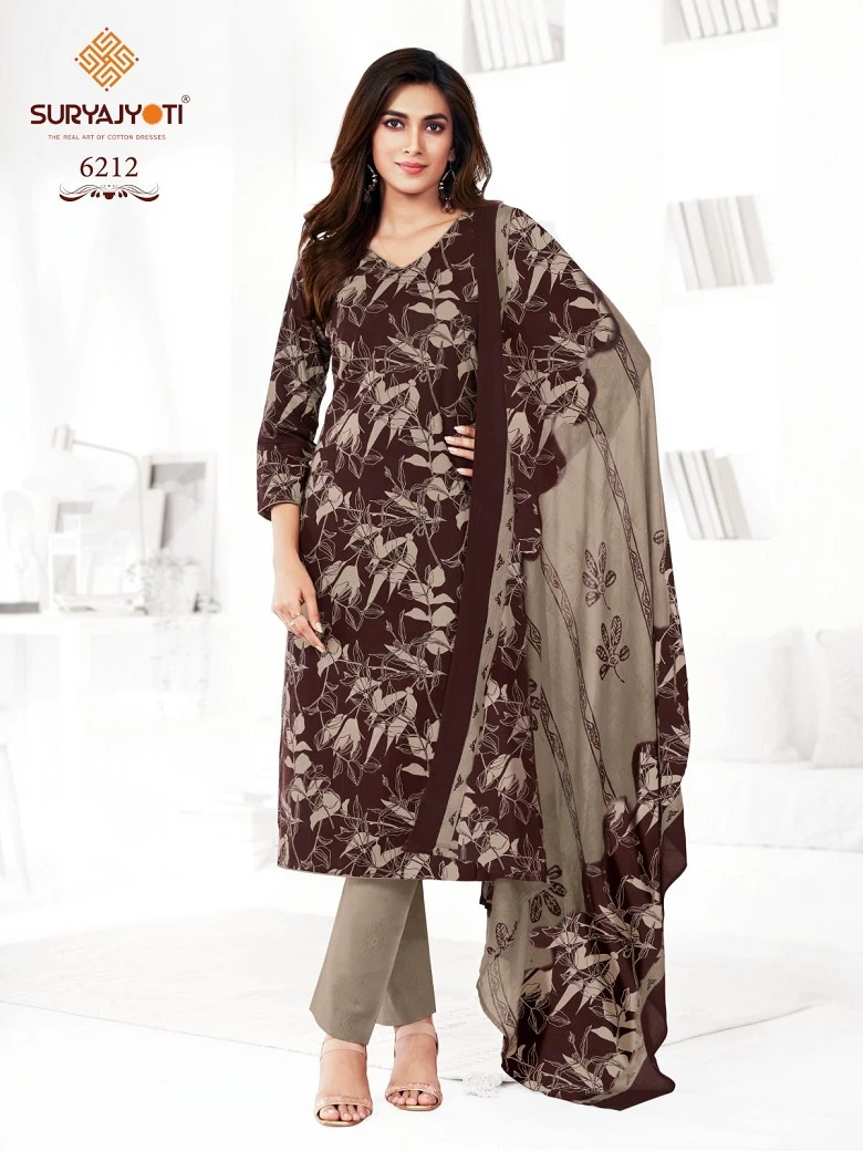 Suryajyoti Trendy Cotton Vol 62 Pure Cotton Wholesale Salwar Suit Catalog — Wholesale Salwar Suits, MPA wholesale from Surat — view 5